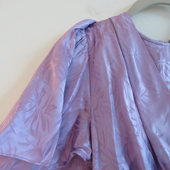 RONNY KOBO Jade Leaf Print Silk Blend Midi Dress in Lavender Purple XS NWT - Picture 6 of 16